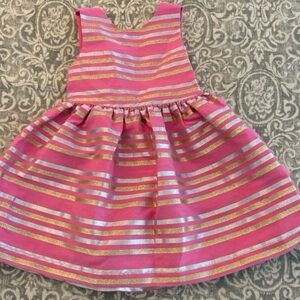 Gymboree Pink and Gold Glitter Dress